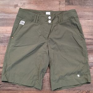 Maloja LilyM Shorts Women's Olive Green Mountain Biking Hiking Adjustable Sz S